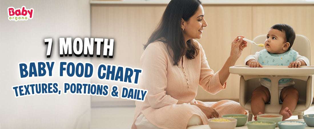 7 Month Baby Food Chart: Textures, Portions & Daily Meal Plan Explained