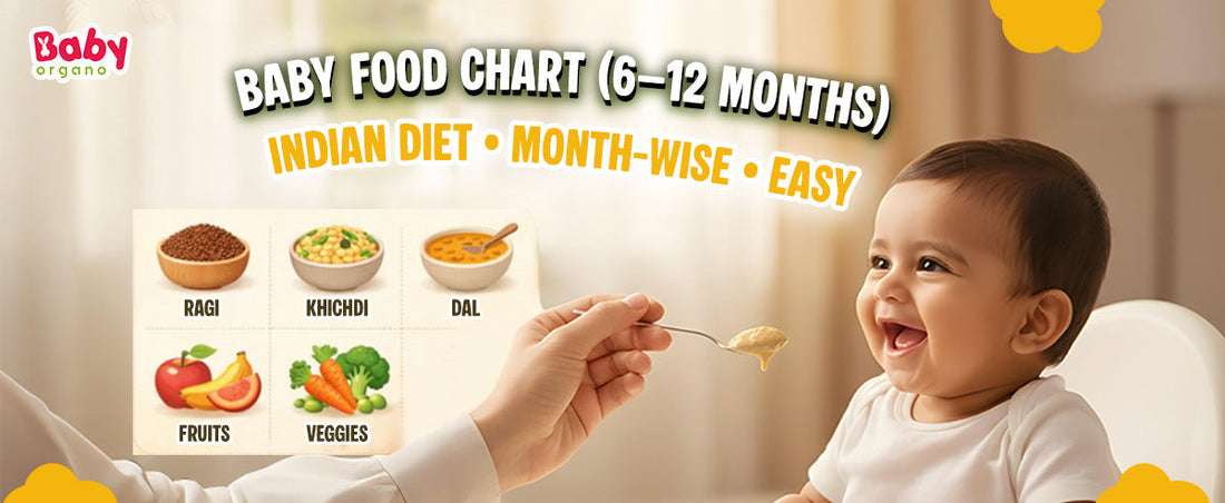 Baby Food Chart (6–12 Months): A Fail-Proof Indian Feeding Guide by Dr. Rajshree
