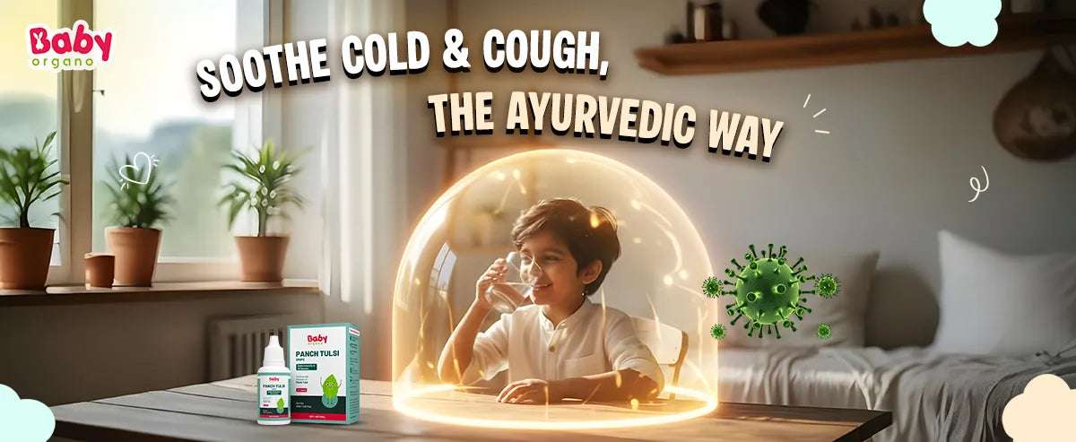 How Tulsi Drops Protect Kids from Seasonal Cough, Cold & Flu — Backed by Ayurveda