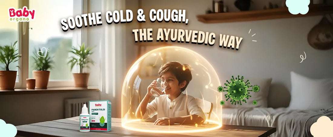 How Tulsi Drops Protect Kids from Seasonal Cough, Cold & Flu — Backed by Ayurveda