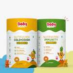 Nutriverse Gummies Combo for Kids | Nutriverse Cold & Cough Gummies + Nutriverse Immunity Gummies (30 Gummies/Pack)
