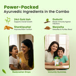 Natural Immunity Essentials for Kids | Nutriverse Immunity Gummies (30 Gummies/Pack) + Baalprashan Suvarnaprashan Drops