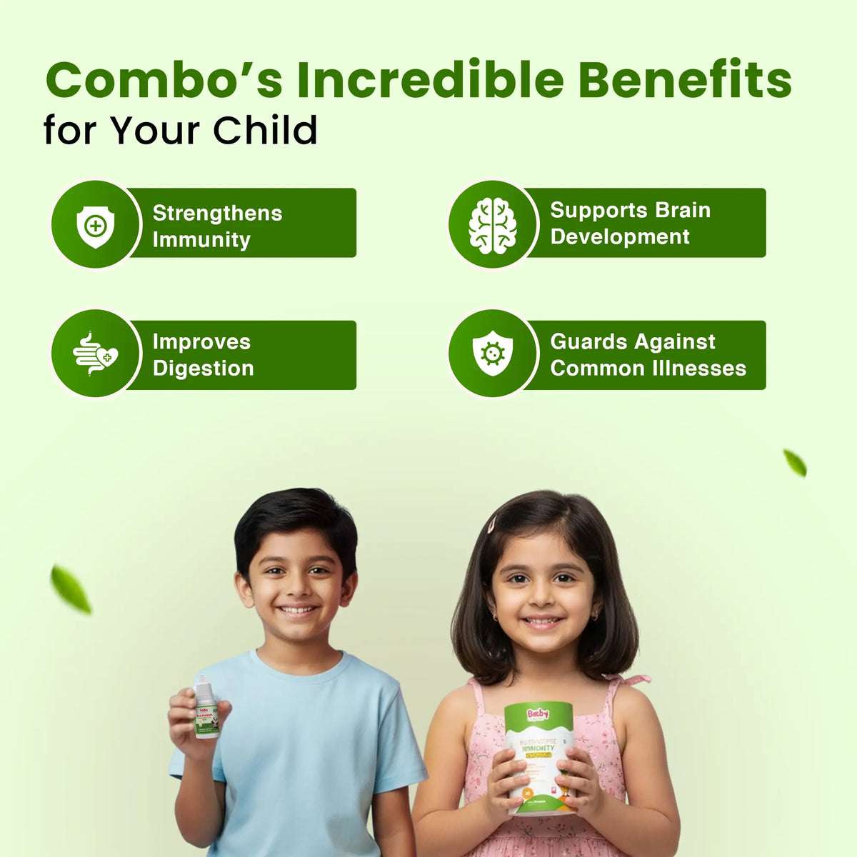 Natural Immunity Essentials for Kids | Nutriverse Immunity Gummies (30 Gummies/Pack) + Baalprashan Suvarnaprashan Drops