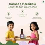 Brain Booster Combo for Kids | Swarnaprashan Drops (15ml) + Ayurvedic Shankhpushpi Syrup (200ml)