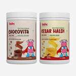 Everyday Milk Wellness Combo for Kids | Kesar Haldi Milk Mix + Chocovita Milk Mix