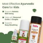 Cold & Cough Defense Combo for Kids | Suvarnaprashan Drops + Natural Cold Relief Roll-On + Sitopaladi Churna