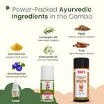 Cold & Cough Defense Combo for Kids | Suvarnaprashan Drops + Natural Cold Relief Roll-On + Sitopaladi Churna