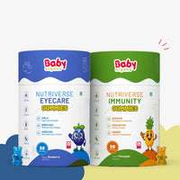 Eye & Immunity Wellness Duo | Nutriverse Eyecare Gummies | Nutriverse Immunity Gummies | Improved Eye Health | Strong Immunity