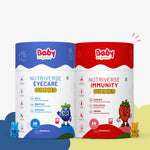 Eye & Immunity Wellness Duo for Kids| Nutriverse Eyecare Gummies + Nutriverse Immunity Gummies (30 Gummies/Pack)