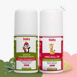 Kid’s Cough & Colic Roll-On Combo for Kids | Natural Cold Relief Roll-On (40ml) + Hing Roll-On (40ml)