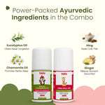 Kid’s Cough & Colic Roll-On Combo for Kids | Natural Cold Relief Roll-On (40ml) + Hing Roll-On (40ml)