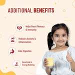 Additional benefits of Nutriverse Kesar Haldi golden milk mix – boosts memory, immunity, reduces anxiety & inflammation, aids digestion, builds energy