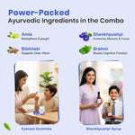Brain Booster & Eye Care Combo for Kids | Nutriverse Eye Care Gummies Nutriverse (30 Gummies/Pack) + Shankhpushpi Syrup