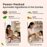 Everyday Milk Wellness Combo for Kids | Kesar Haldi Milk Mix + Chocovita Milk Mix