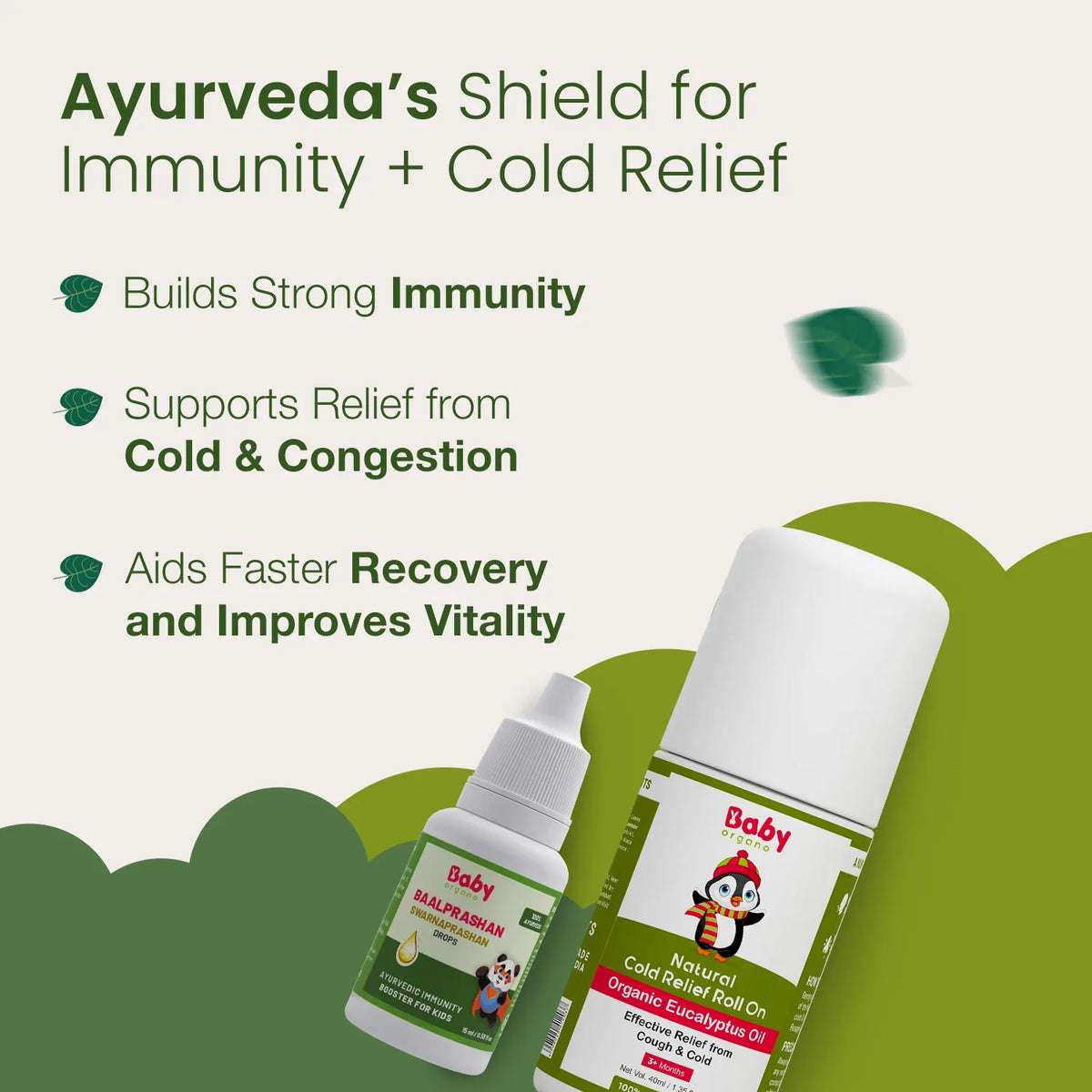 BabyOrgano Ayurveda’s shield for immunity and cold relief - builds immunity, supports congestion relief, aids recovery