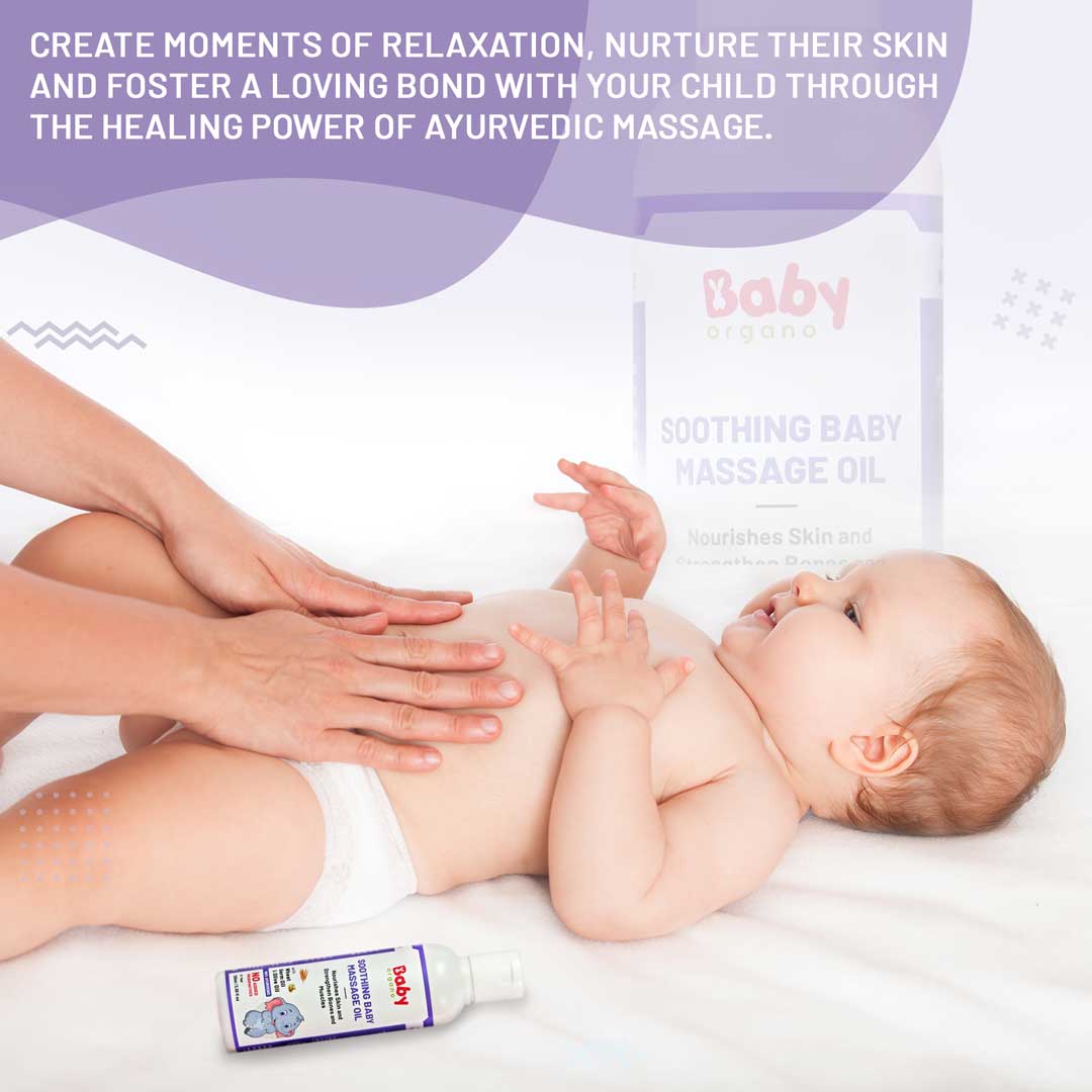 BabyOrgano Ayurvedic Baby Massage Oil gives relaxation and promotes healthy sleep