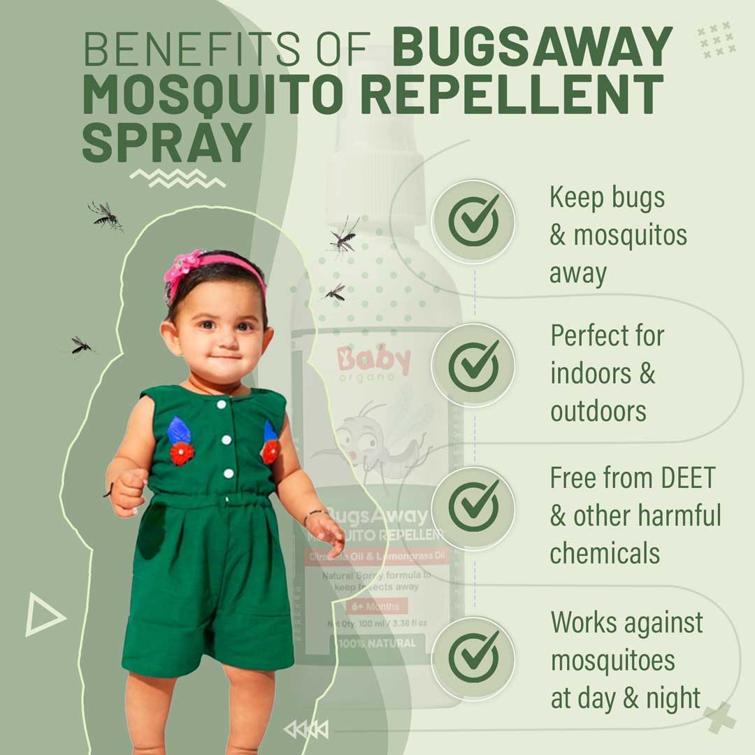Benefits of BabyOrgano Mosquito Repellent Fabric Spray for Kids