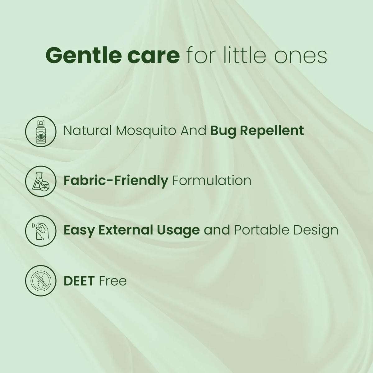 Mosquito repellent for babies and kids – DEET-free natural spray, portable and fabric-safe, easy external use for baby’s gentle care