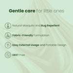 Mosquito repellent for babies and kids – DEET-free natural spray, portable and fabric-safe, easy external use for baby’s gentle care