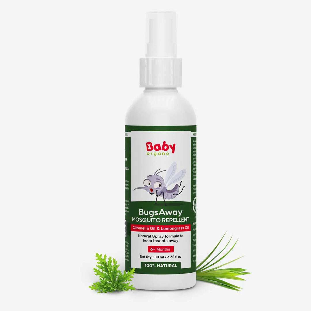 Mosquito Repellent Spray – BabyOrgano natural formula with citronella and lemongrass oil for babies and kids, 6+ months