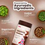 Chocolate milk powder with Ayurvedic herbs – Hadjod, Brahmi, Shankhpushpi – Nutriverse Chocovita Milk Mix for kids
