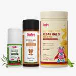Cold Relief & Immunity Booster Combo for Kids | Kesar Haldi Milk Mix + Sitopaladi Churna + Natural Cold Relief Roll-On