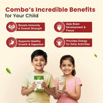 Healthy & Tasty Immunity Combo for Kids| Nutriverse Kesar Haldi Milk Mix + Nutriverse Immunity Gummies (30 Gummies/Pack)