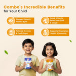 Vision & Wellness Combo for Kids| Nutriverse Eye Care Gummies + Nutriverse Cold & Cough Gummies (30 Gummies/Pack)