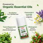Natural Cold Relief Roll On enriched with organic eucalyptus, peppermint, wintergreen, tulsi, and chamomile essential oils