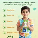 Goodness of immunity gummies – pure, gelatin free, gluten free, milk free, peanut free, soy free, no fishy flavour