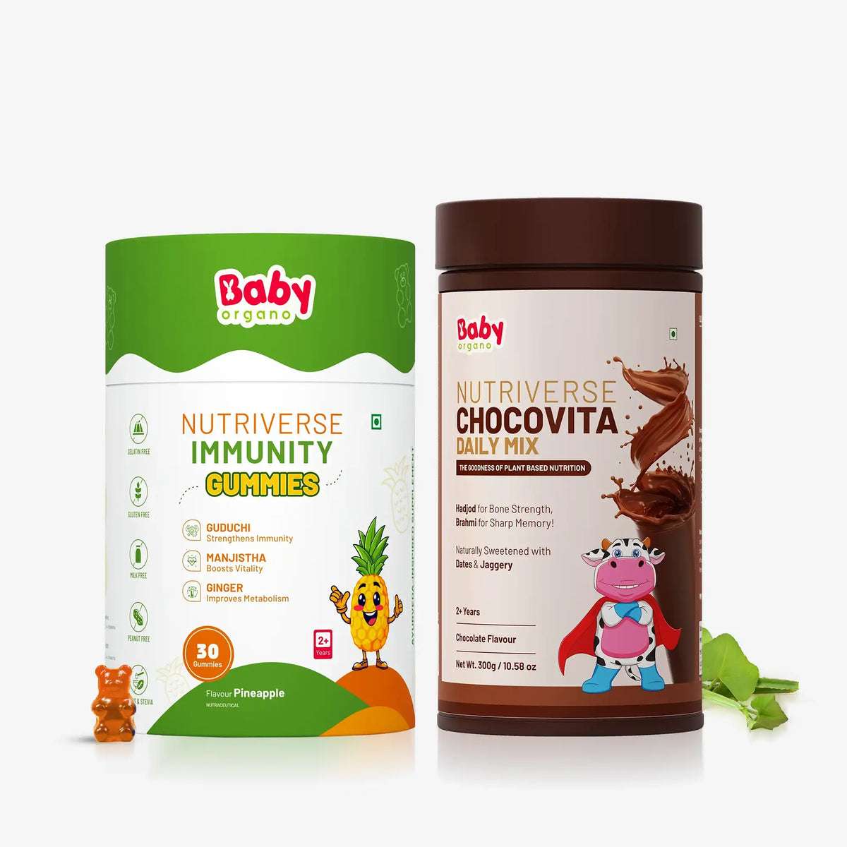 Growth & Immunity Booster Combo for Kids| Nutriverse Chocovita + Nutriverse Immunity Gummies (30 Gummies/Pack)