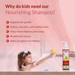 Nourishing Natural baby shampoo benefits – supports hair growth, softens hair, relieves scalp flakiness, and strengthens follicles