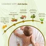 Natural baby body lotion with almond, shea butter, olive oil, ylang-ylang oil and aloe vera – deep hydration for soft, nourished baby skin