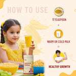 How to consume Nutriverse Kesar Haldi Milk Mix – 1 teaspoon in warm or cold milk daily for healthy growth