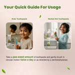 Natural Oral Care Combo for Kids | Herbal Toothpaste Mango + Strawberry Flavour