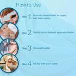 How to use BabyOrgano herbal body wash for gentle cleansing of baby and kids skin – soft, nourished & tear-free formula