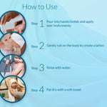 How to use BabyOrgano herbal body wash for gentle cleansing of baby and kids skin – soft, nourished & tear-free formula