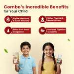 Immunity, Growth & Cold Relief Combo for Kids| Nutriverse Kesar Haldi Milk Mix + Natural Cold Relief Roll-On
