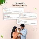 An image showcasing testimonials from parents who have used the Immunity & Wellness Boost Combo. The reviews from parents named Anaya Kulkarni, Ishita Chopra, Ayaan Pillai, and Harsh Chauhan share their positive experiences with the product.