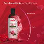 Pure rose extract and aqua in natural rose water – organic and ayurvedic skincare for soft, refreshed, and hydrated skin