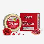 Natural ayurvedic lip balm for kids and babies with jojoba oil – rose and pomegranate flavor by BabyOrgano | #flavour_rosepomegranate