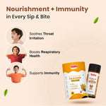 Natural Cold Care Combo for Kids | Nutriverse Cold & Cough Gummies (30 Gummies/Pack) + Sitopaladi Churna