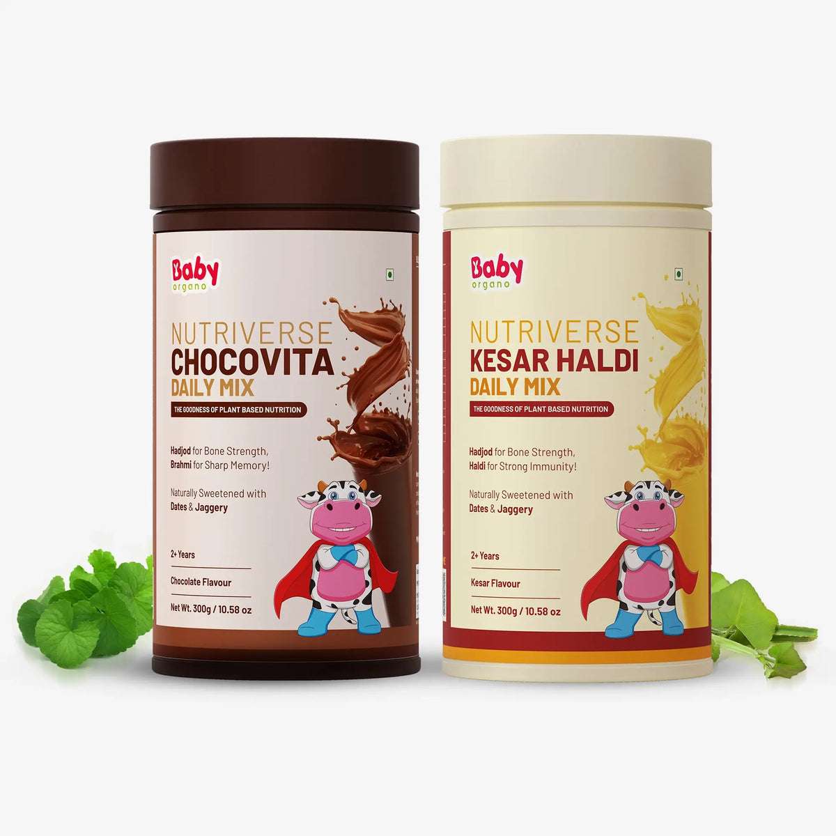 Everyday Milk Wellness Combo for Kids | Kesar Haldi Milk Mix + Chocovita Milk Mix
