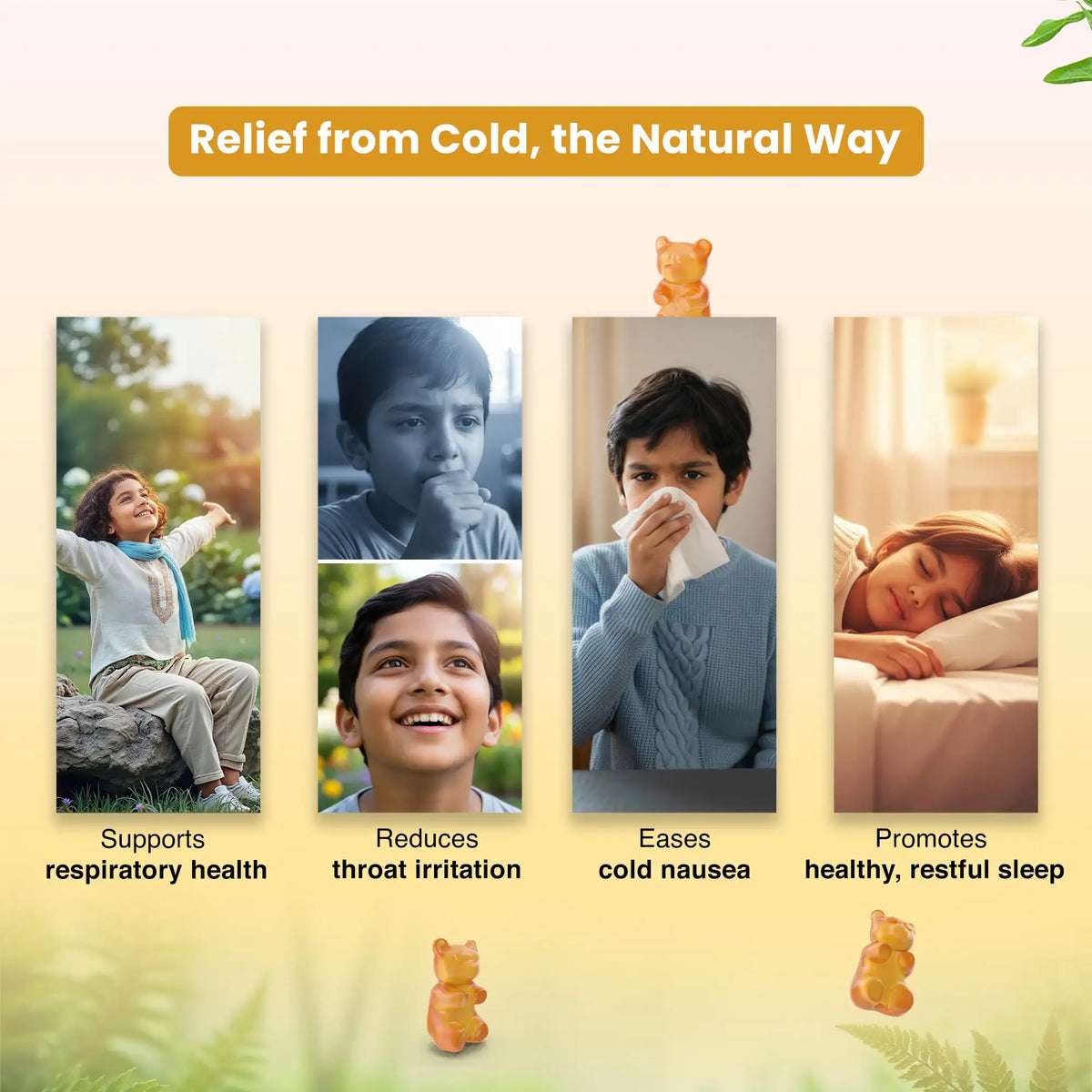 Relief from cold the natural way – Nutriverse gummies supporting respiratory health and restful sleep
