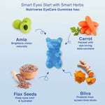 Nutriverse Eye Gummies with natural ingredients – carrots, amla, linseed, and bilva for kids eye health