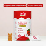 Strawberry flavour gluten-free and gelatin-free immunity gummies for children 2+ years| #flavour_strawberry