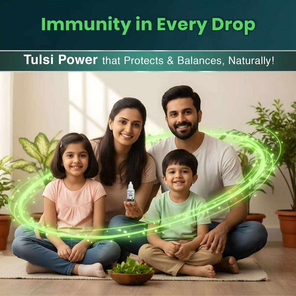 BabyOrgano Panch Tulsi Drops – Tulsi power in every drop, naturally supporting kids 2+ years for balanced health and seasonal protection