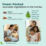 Ayurvedic Cough & Immunity Support Combo l Panch Tulsi Drops + Sitopaladi Churna