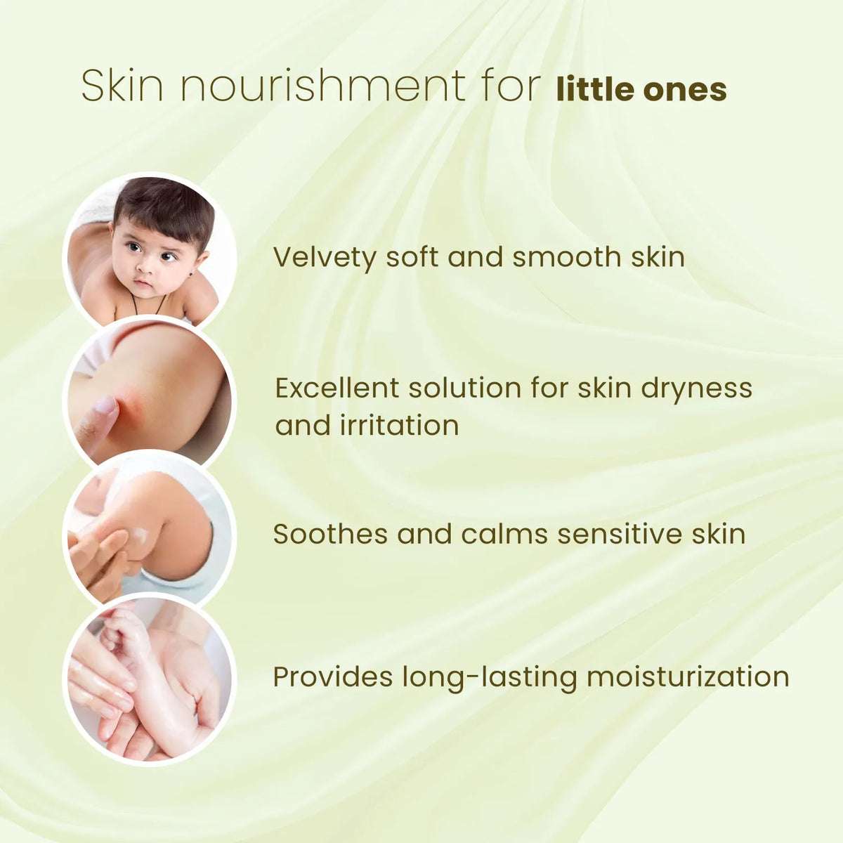 Natural baby body lotion for soft, smooth skin—soothes dryness, irritation & provides lasting moisturization for kids.