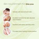 Natural baby body lotion for soft, smooth skin—soothes dryness, irritation & provides lasting moisturization for kids.